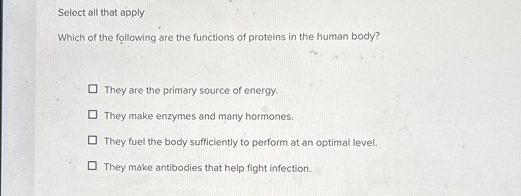 proteins are a source of immediate energy in the human body