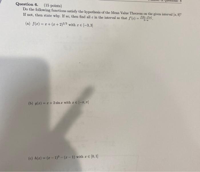 Solved questions: 8 Question 6. (15 points) Do the following | Chegg.com
