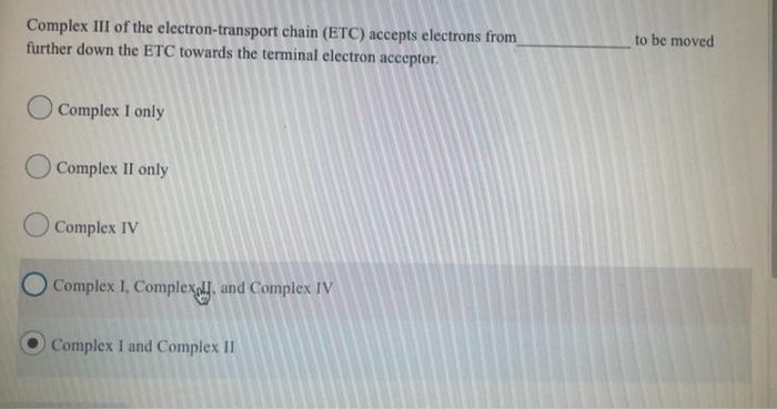 Solved Complex III of the electron-transport chain (ETC) | Chegg.com