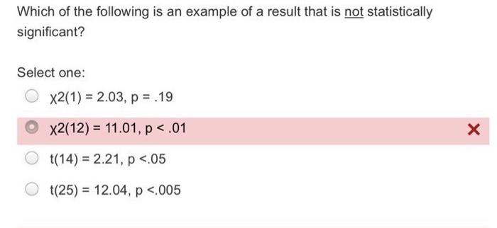Solved Which of the following is an example of a result that | Chegg.com