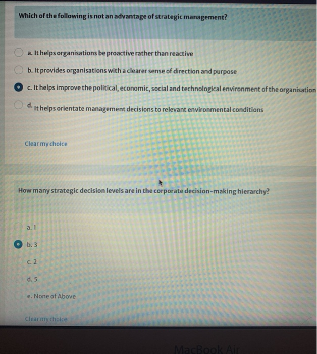 Solved Which of the following is not an advantage of