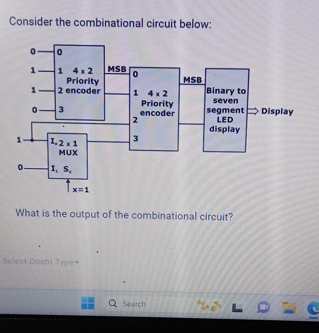 Solved Consider the combinational circuit below: What is the | Chegg.com