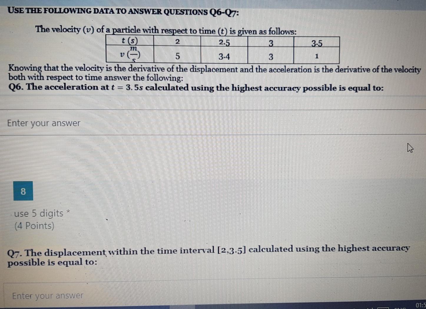 Solved USE THE FOLLOWING DATA TO ANSWER QUESTIONS Q6-Q7: 2 | Chegg.com