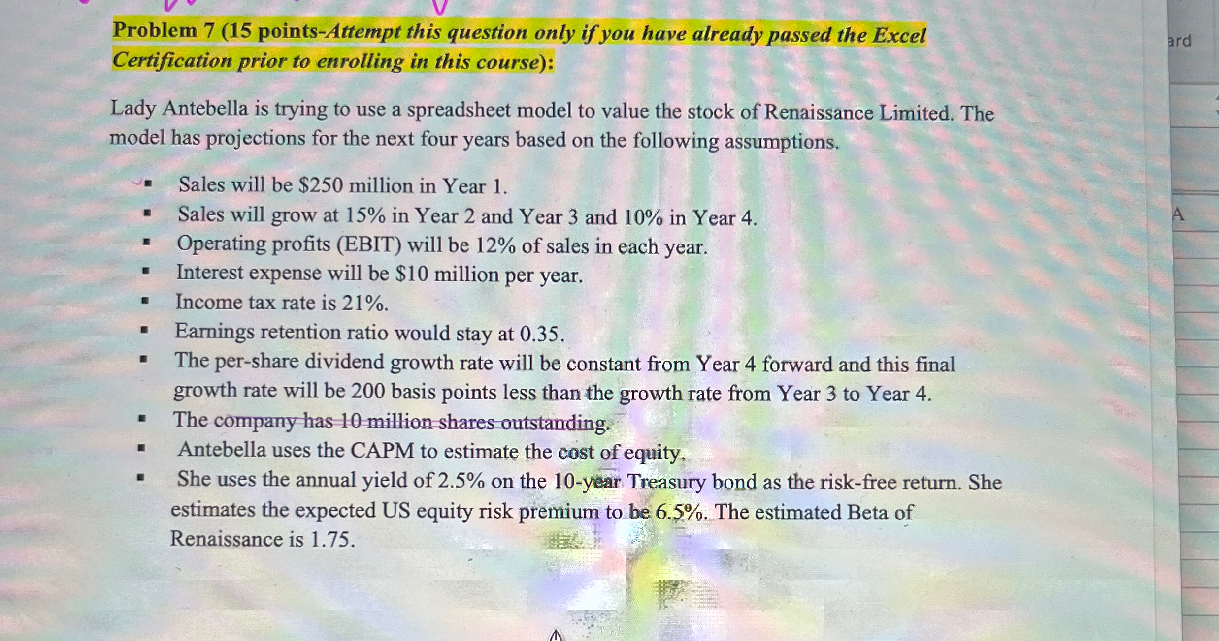 Solved Problem 7 (15 ﻿points-Attempt this question only if | Chegg.com