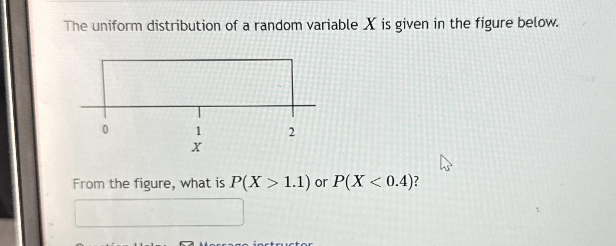 Solved The uniform distribution of a random variable x ﻿is | Chegg.com