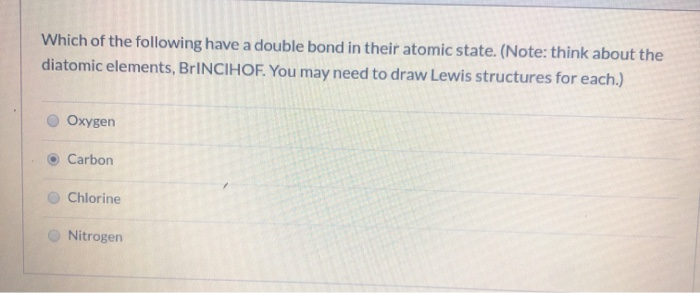 Solved Which Of The Following Have A Double Bond In Their Chegg Com