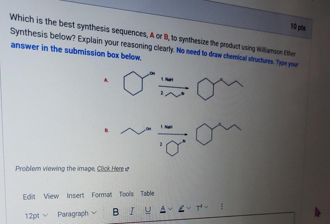 Solved Which Is The Best Synthesis Sequences, A Or B, To | Chegg.com