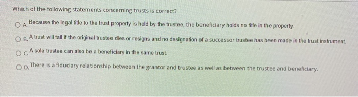 Trustee Statement