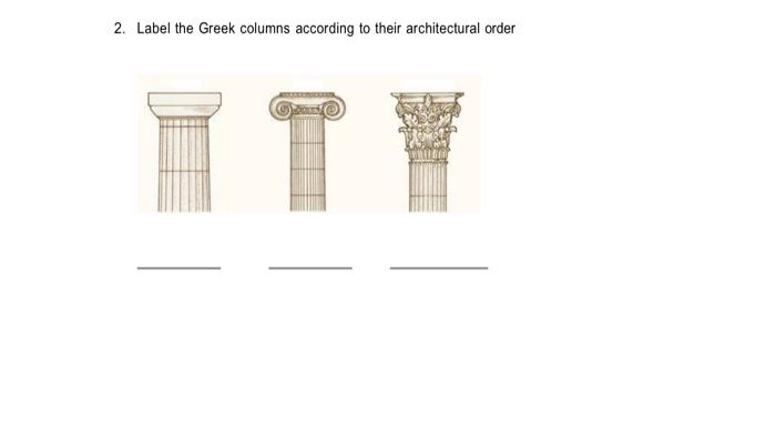 2. Label the Greek columns according to their | Chegg.com