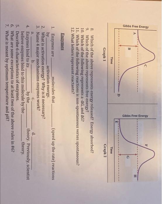 Solved Energy and Metabolism 1. Define metabolism and the | Chegg.com