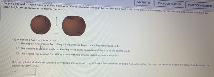 Solved MY NOTES ASK YOUR TEACHER Suppose you make napkin | Chegg.com