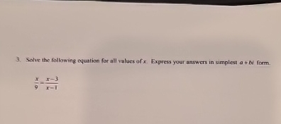Solved Solve the following equation for all values of x. | Chegg.com
