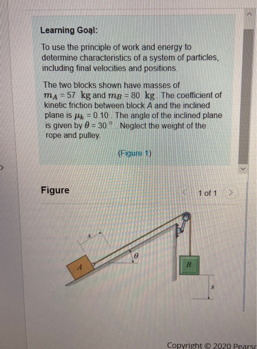 Work Principle Math Solved Learning Goal: To use the principle of work and | Chegg.com