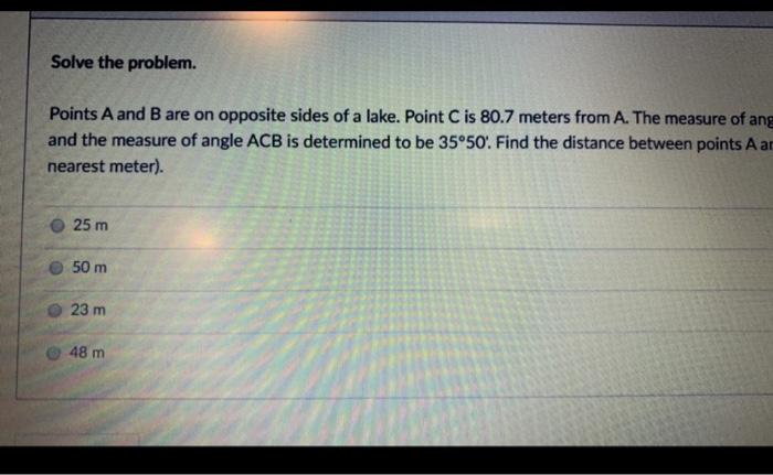 Solve The Problem. Points A And B Are On Opposite | Chegg.com