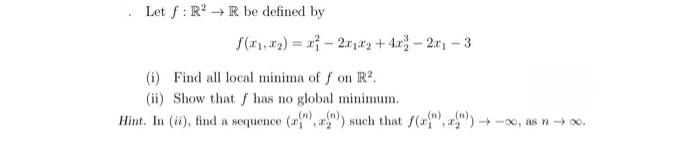 Solved Let F R2→r Be Defined By