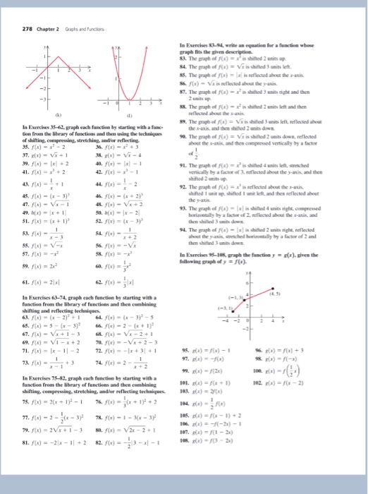 Solved 278 Chapter 2 Graphs and Functions AN In Exercises | Chegg.com
