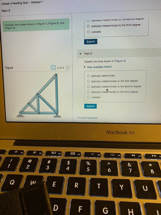 Solved Item 2 Consider the trusses shown in Figure 1). (gure | Chegg.com