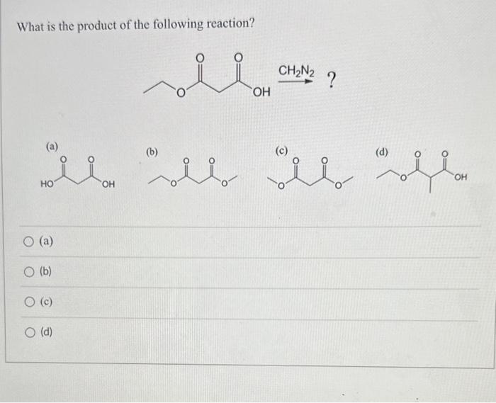 Solved What Is The Product Of The Following Reaction? (b) | Chegg.com