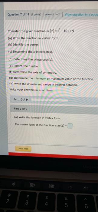 Solved Question 7 of 14 (points) Attempt 101 View question | Chegg.com