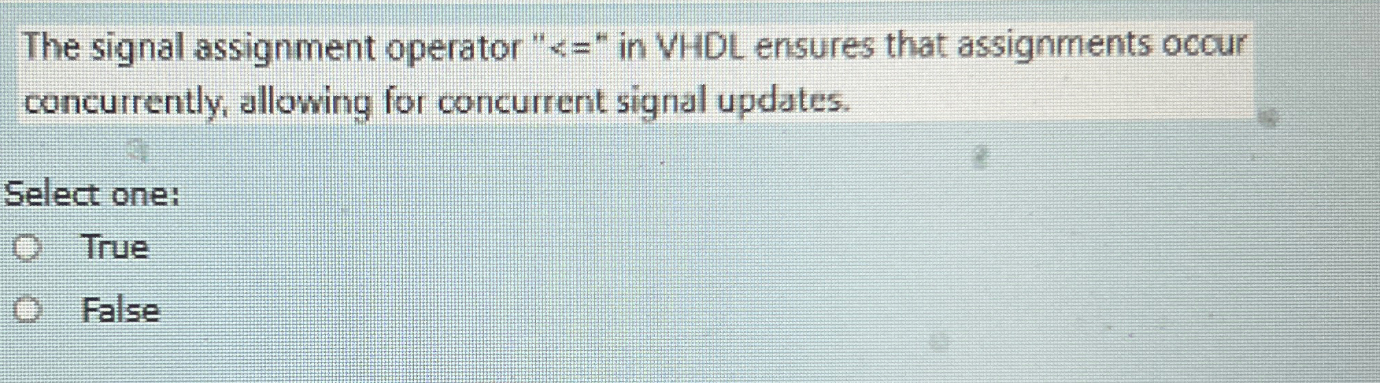 assignment operator vhdl