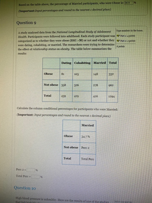 Solved Based on the table above the percentage of Married