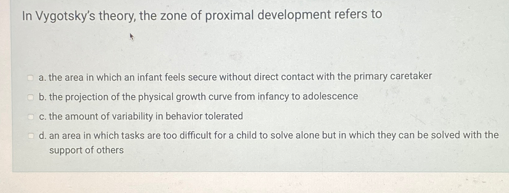 Vygotsky's zone of best sale proximal development refers to