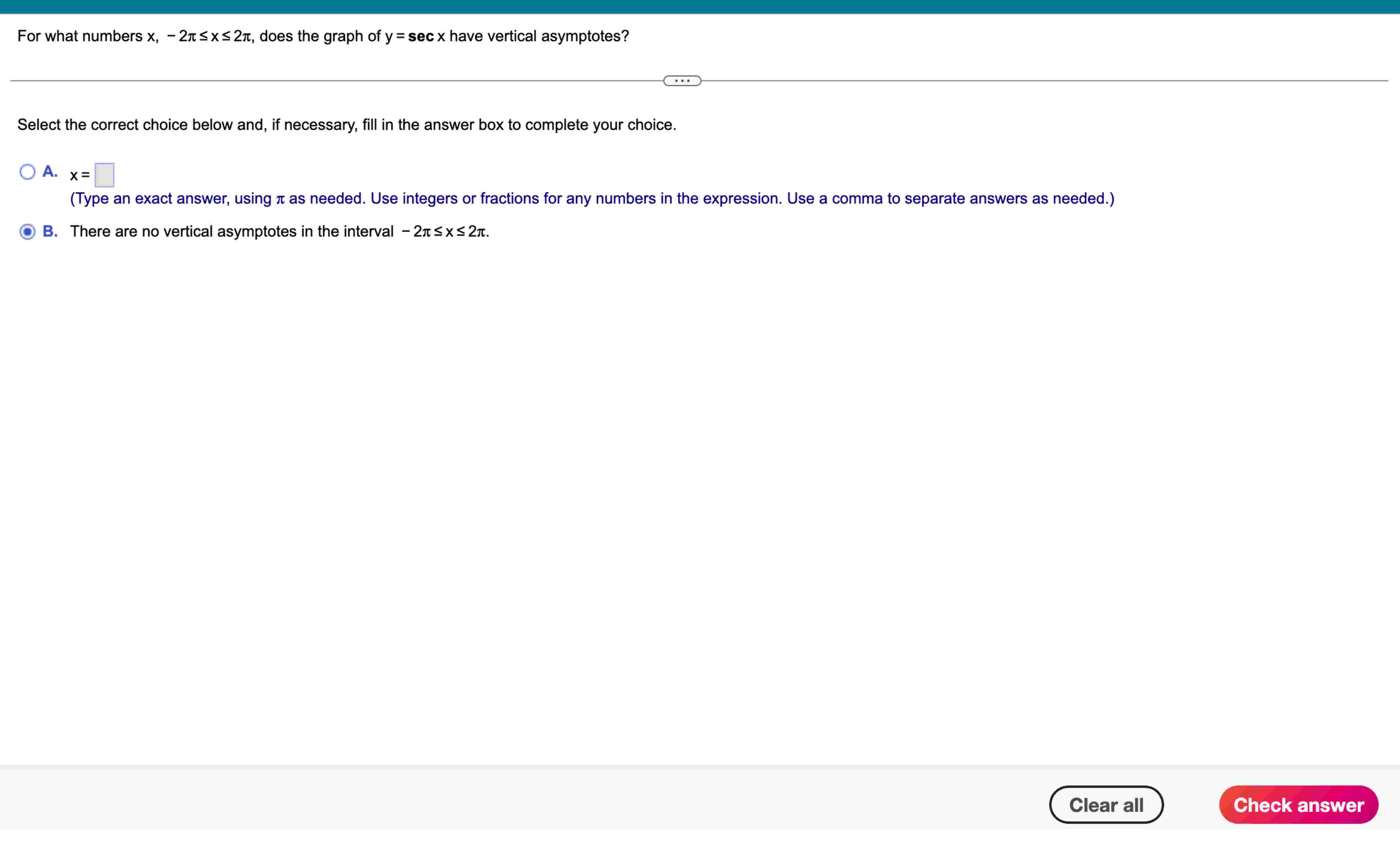 Solved Select the correct choice below and, if ﻿necessary, | Chegg.com