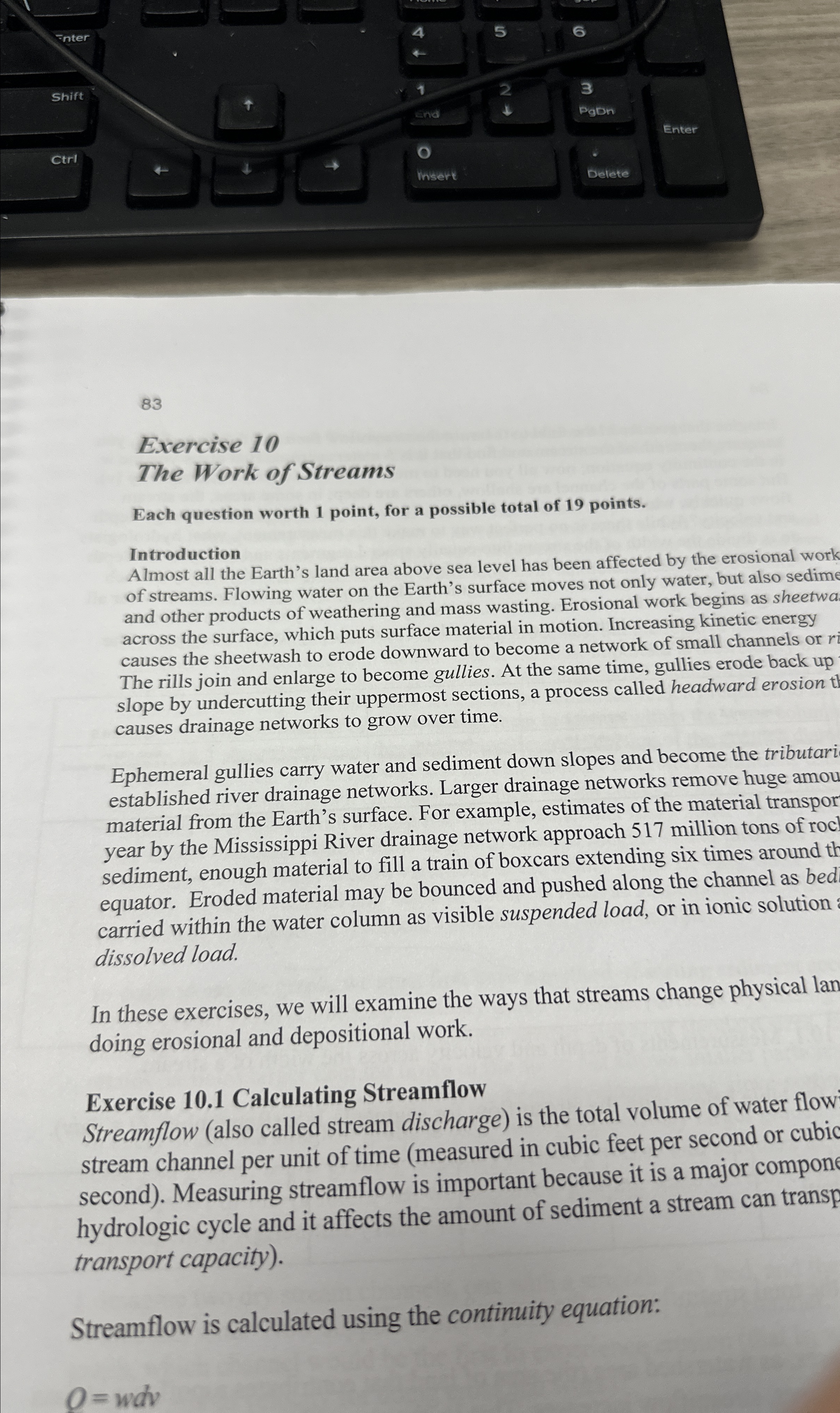 Solved 83Exercise 10The Work of StreamsEach question worth 1 | Chegg.com