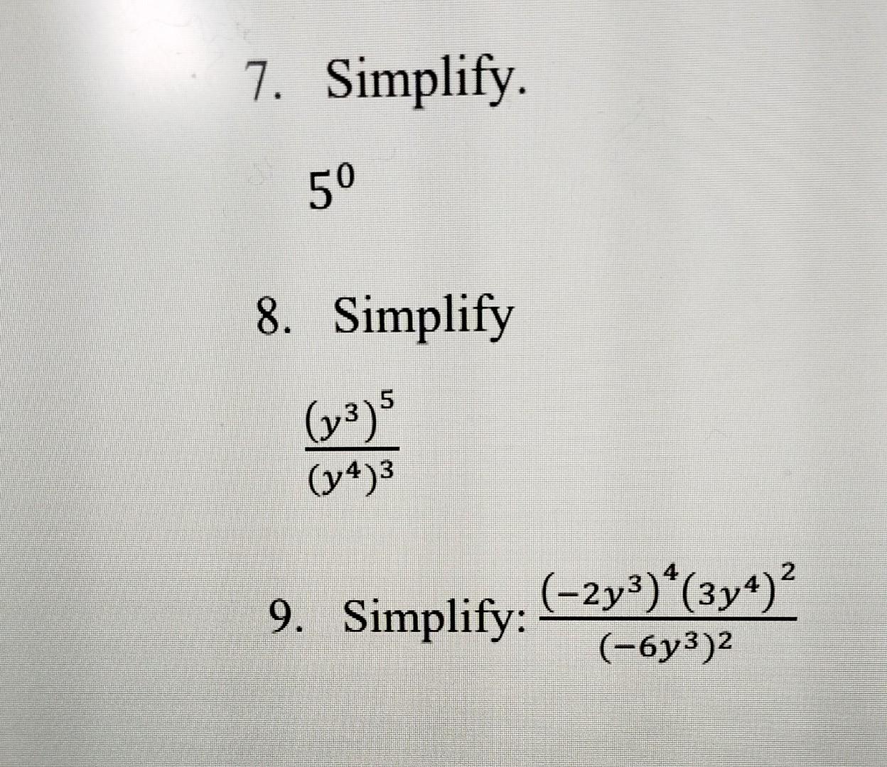 simplify 2 5y 4 7 9 10y