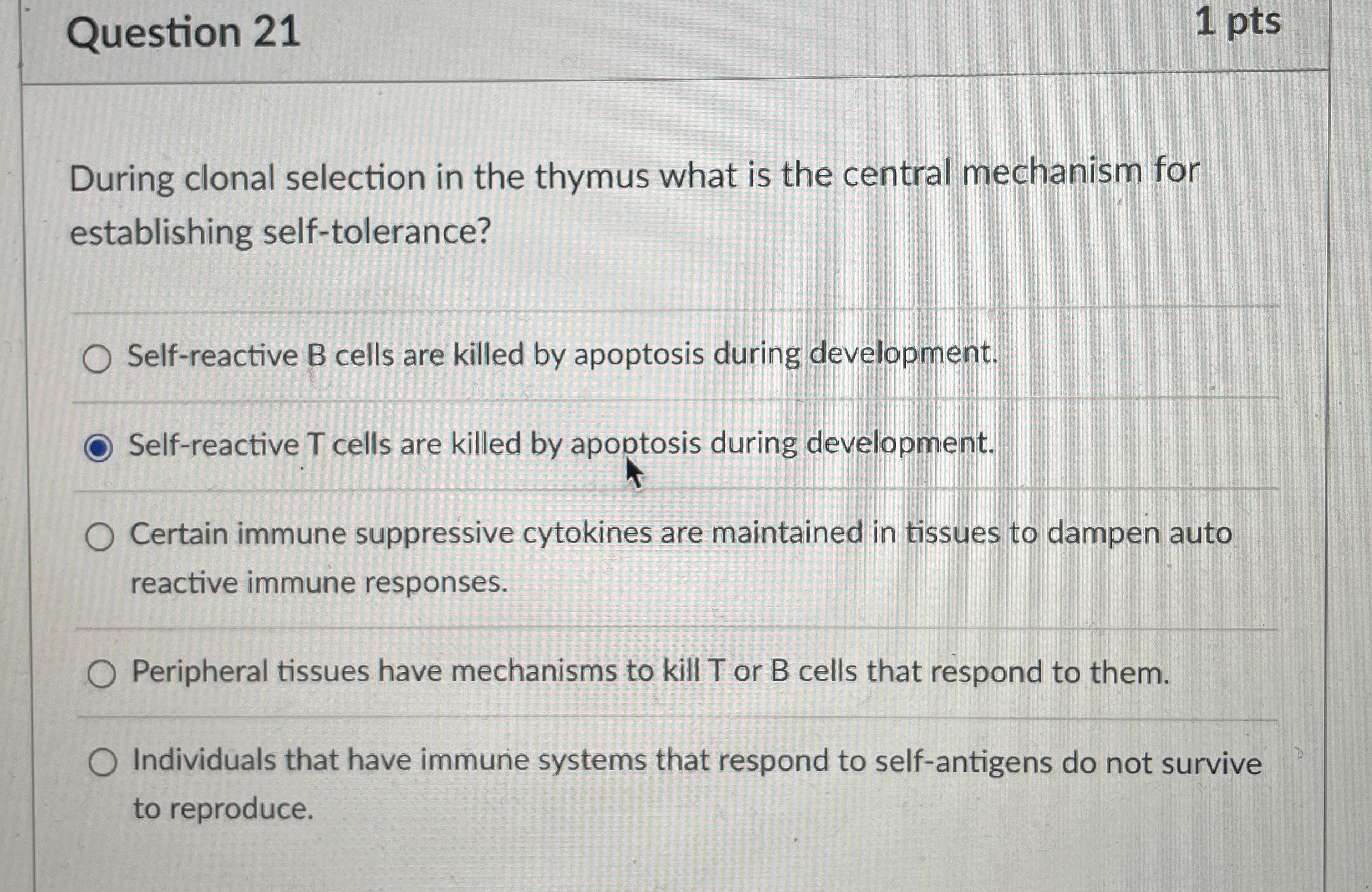 Solved Question 211 ﻿ptsDuring Clonal Selection In The | Chegg.com