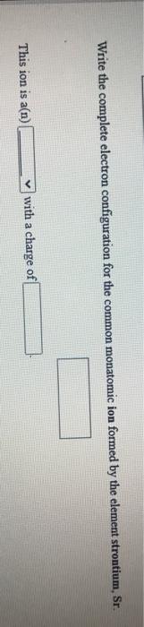 electron configuration of strontium