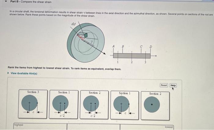 In a circular shatt, the torsional deformation results in shear strain y between lines in the axial direction and the azimuth