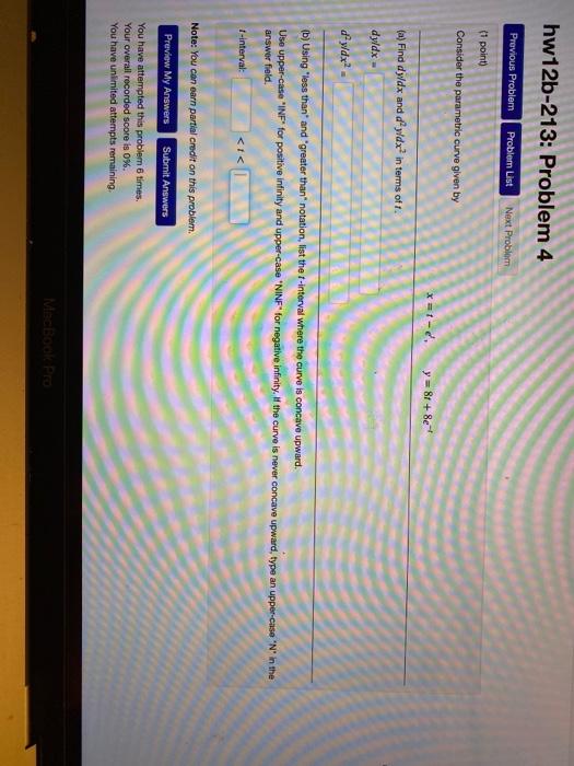 Solved hw12b-213: Problem 4 Previous Problem Probler List | Chegg.com