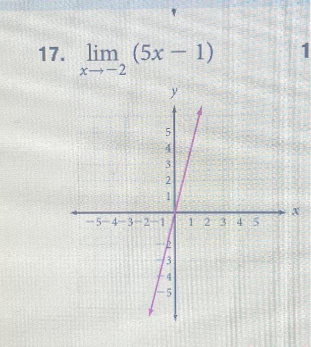 17. \( \lim _{x \rightarrow-2}(5 x-1) \)