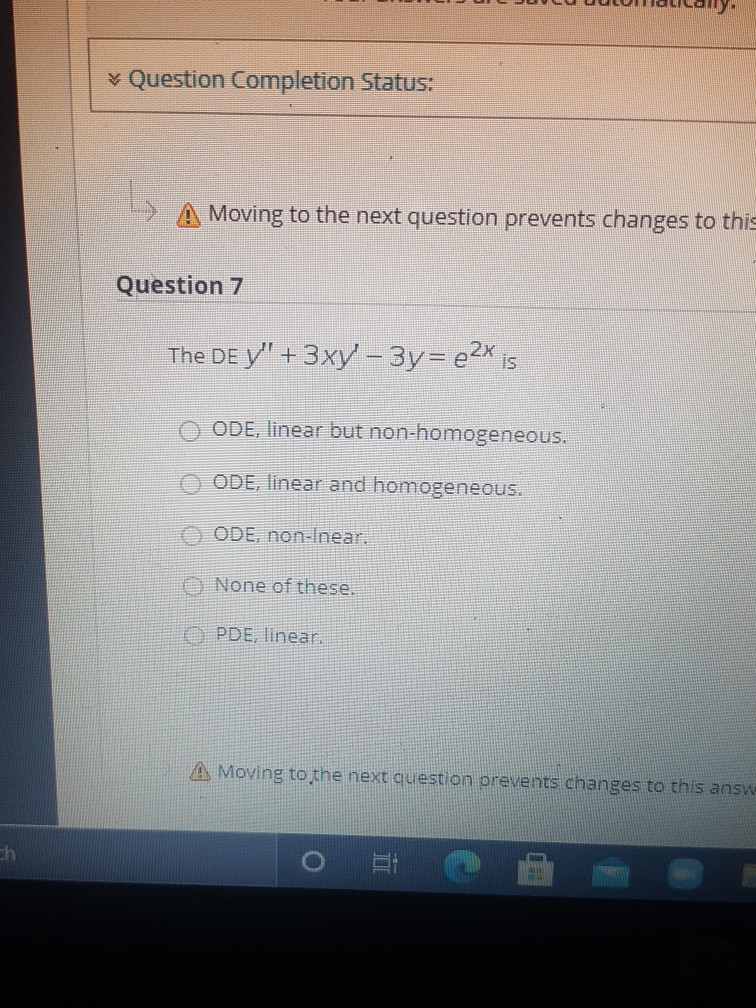 Solved Question Completion Status: L A Moving to the next | Chegg.com