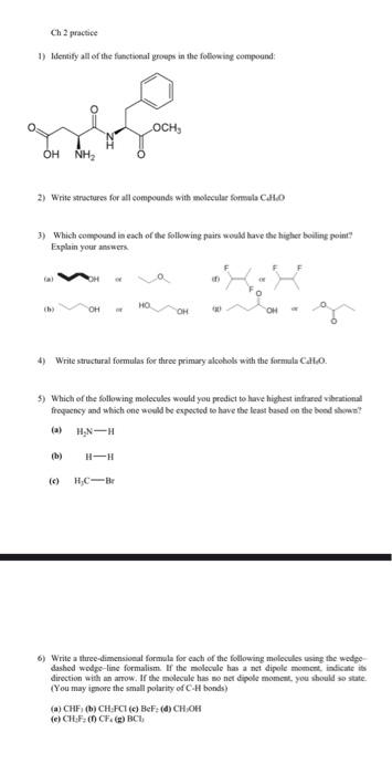 Solved Ch 2 practice 1) Identify all of the functional | Chegg.com