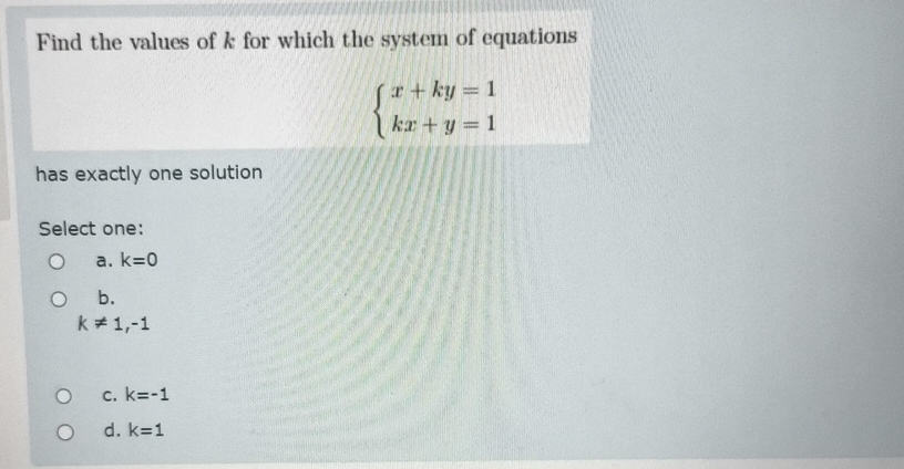 Solved Find the values of k ﻿for which the system of | Chegg.com