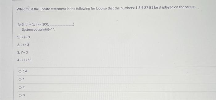 Solved What must the update statement in the following for | Chegg.com