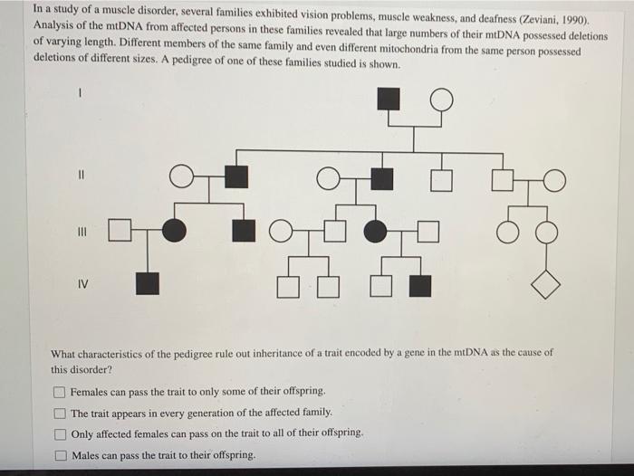 Solved In a study of a muscle disorder, several families | Chegg.com