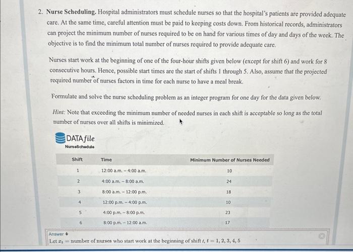 solved-nurse-scheduling-hospital-administrators-must-chegg