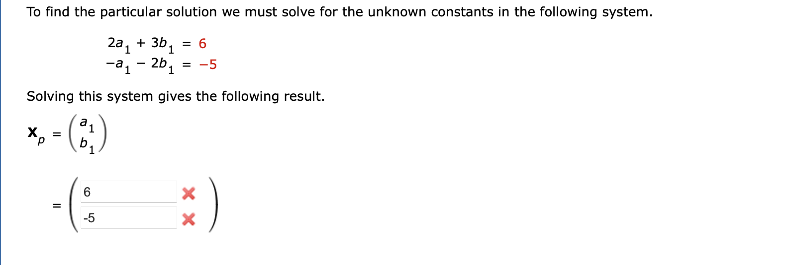 Solved To find the particular solution we must solve for the | Chegg.com