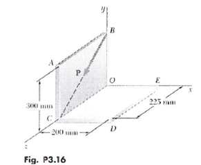 Solved A Force P Of Magnitude 200 N Acts Along The Diagonal Bc Of Chegg Com<script async src=