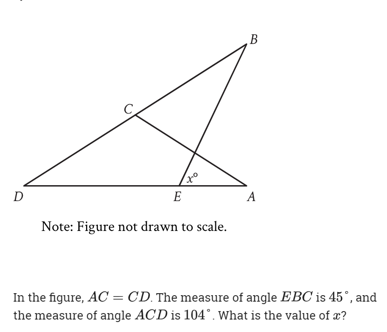in the figure find the measure of angle acd