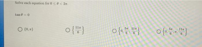 Solved Solve each equation for 0 | Chegg.com