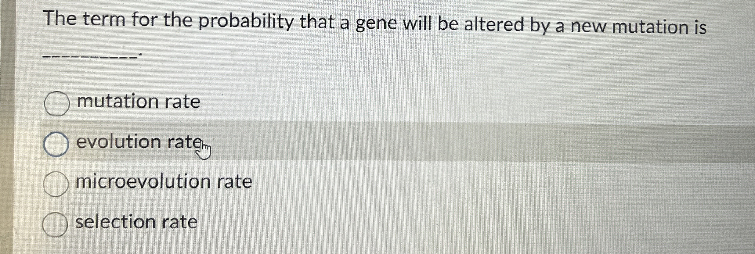 Solved The term for the probability that a gene will be | Chegg.com
