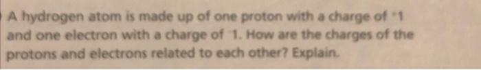 what happens to the charge of one hydrogen proton