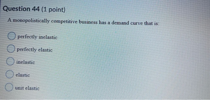 Solved Question 41 (1 point) Which of the following is a | Chegg.com