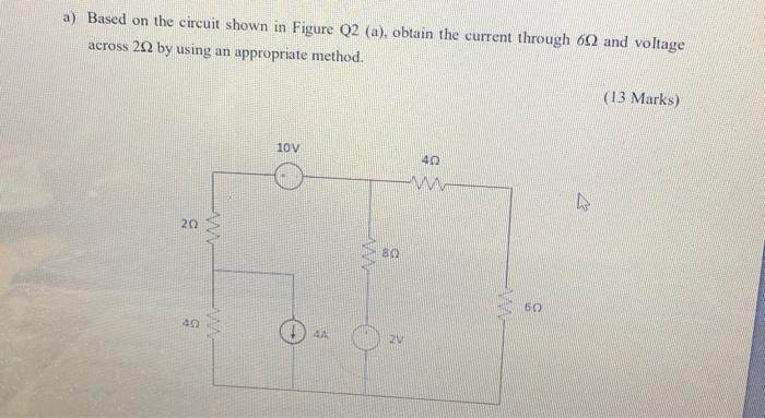 Solved a) Based on the circuit shown in Figure Q2 (a), | Chegg.com