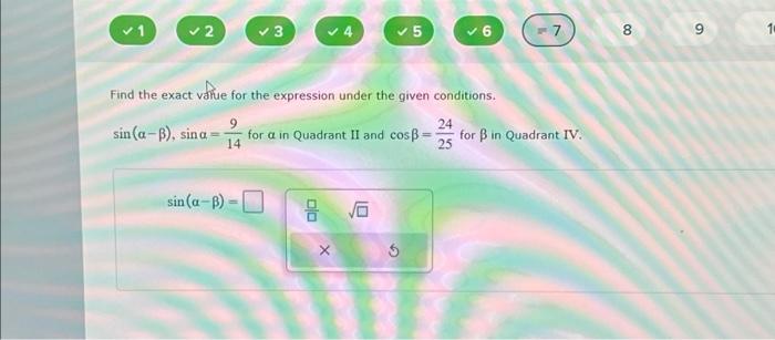 Solved Find the exact value for the expression under the | Chegg.com
