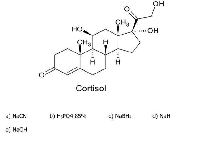 Solved The following structure represents cortisol, an | Chegg.com